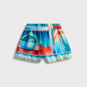 Casablanca Silk Shorts - Galaxy Court Noise Free Operation Design Effortless Style