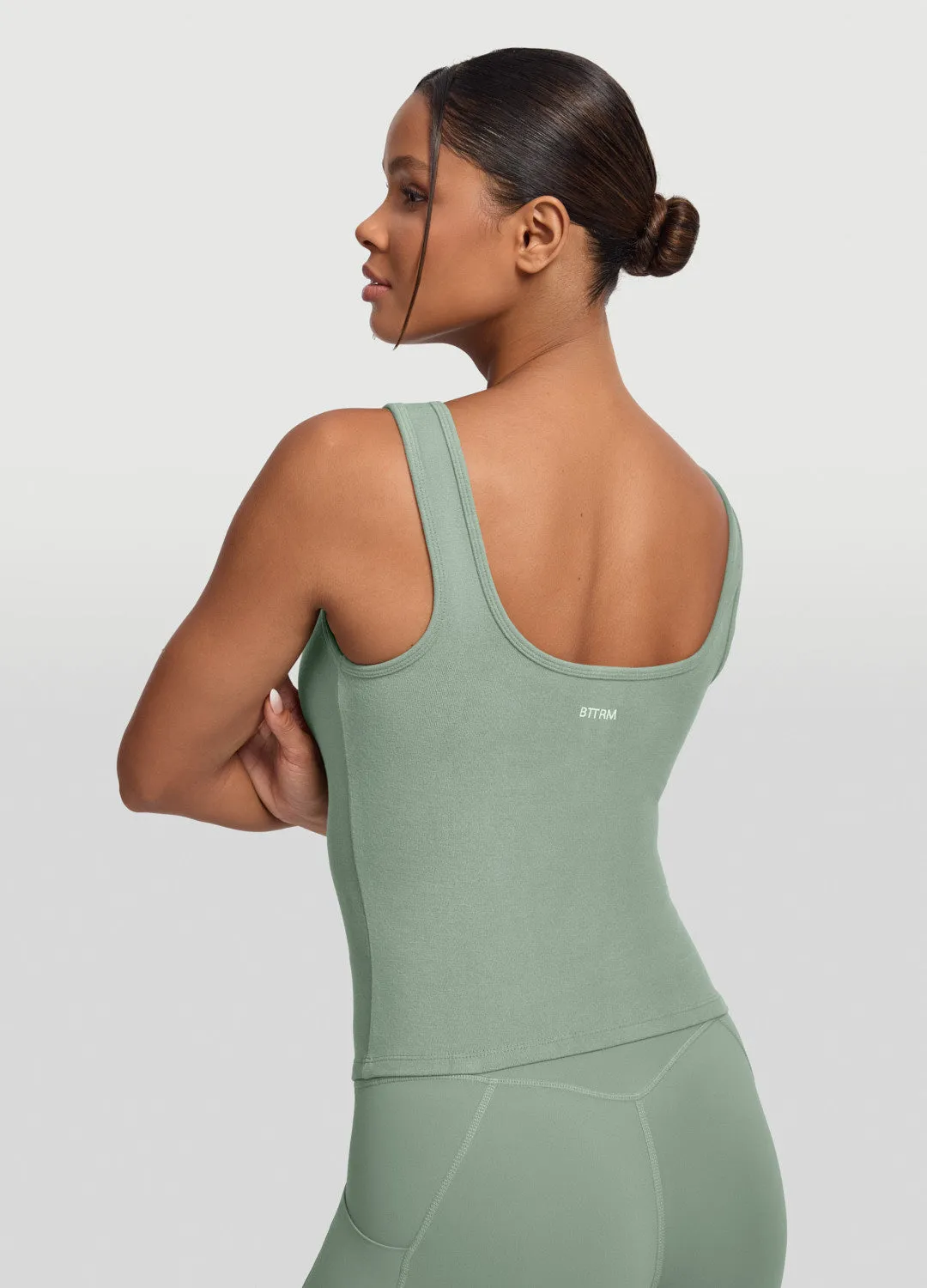 UV Protection Fabric Button Front Tank Top