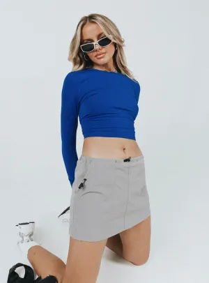 Valery Parachute Mini Skirt Grey Heritage Inspired