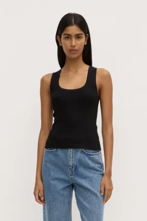 Robyn Scoop Neck Rib Tank SoftenedEdges Hidden pockets