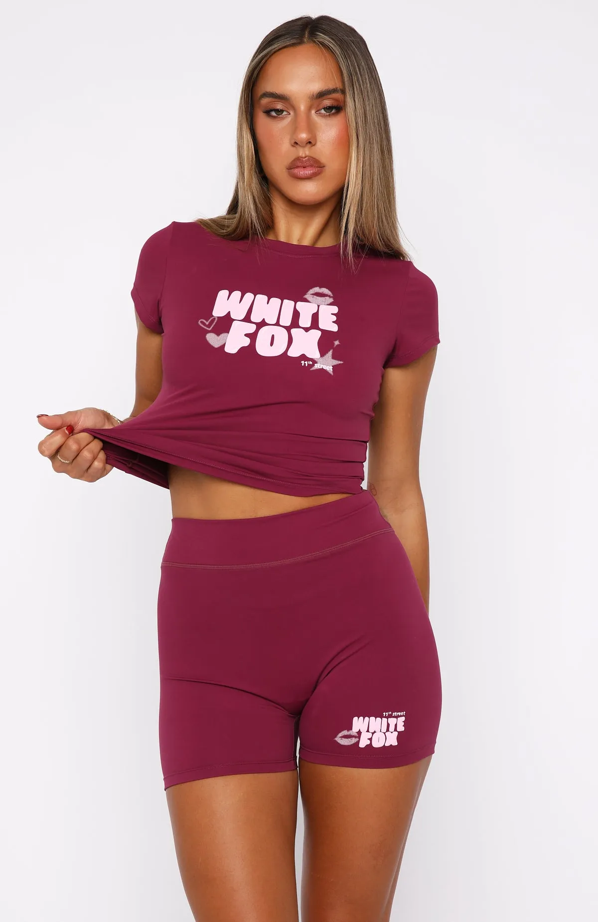 Playful Style 11th Street Sweet Kisses Bike Shorts Very Berry