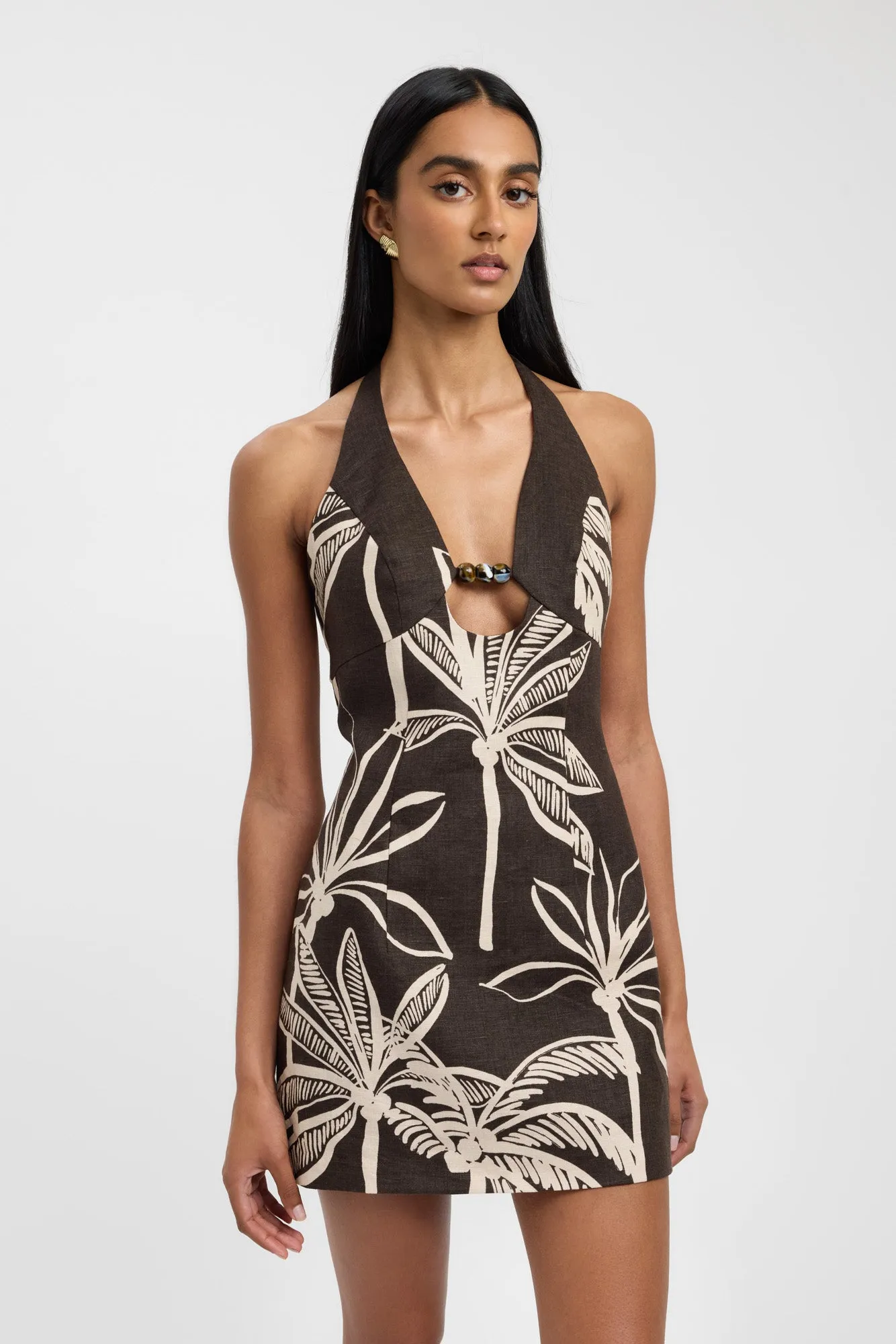 Palm Springs Bead Mini Dress Adjustable Hem Durable Construction