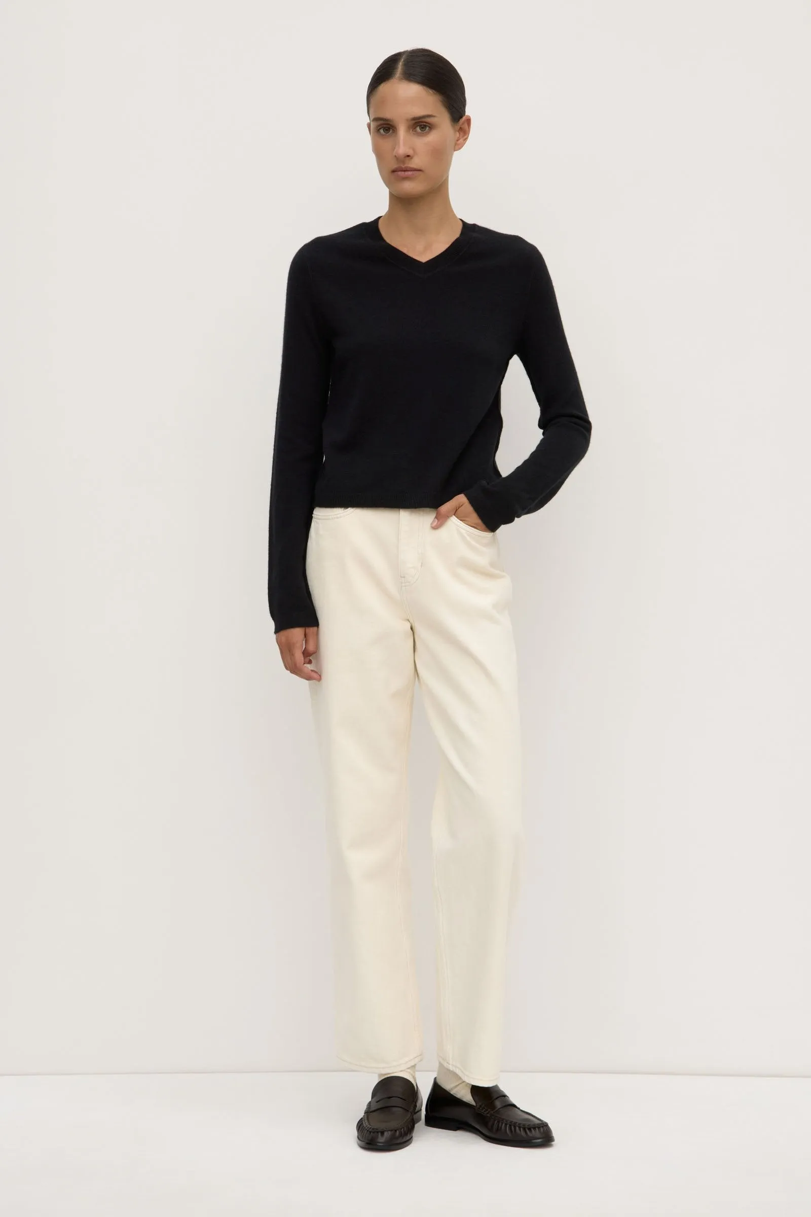 Solene Cashmere Knit Top QuickReleaseClosure Light Core