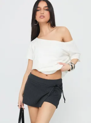 No Angel Wrap Skort Grey Pinstripe Floor Length Easy Combo