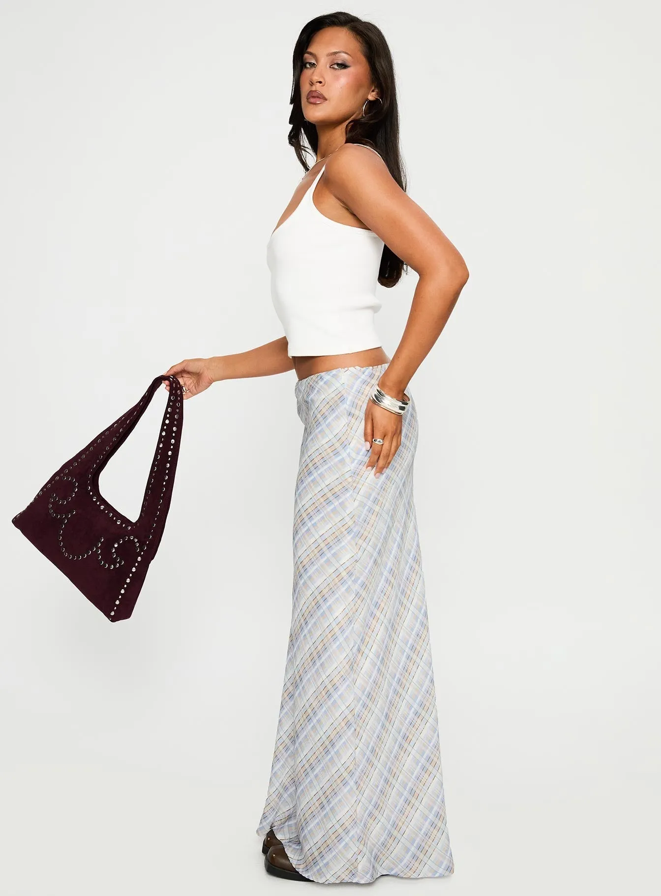 Modern Luxe Neutrals Only Quianna Maxi Skirt Multi