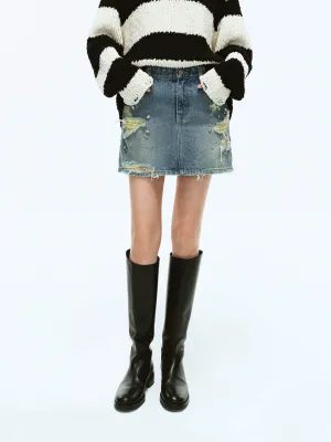 Crystal Detail Mini Skirt Cool Details