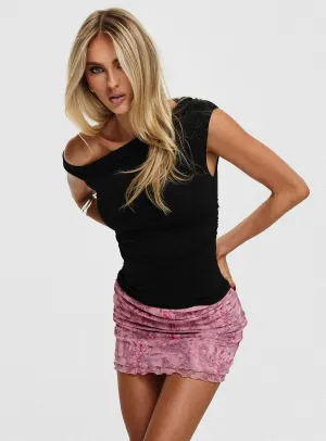 Gatti Mini Skirt Purple Contemporary Mood Lightweight Fabric
