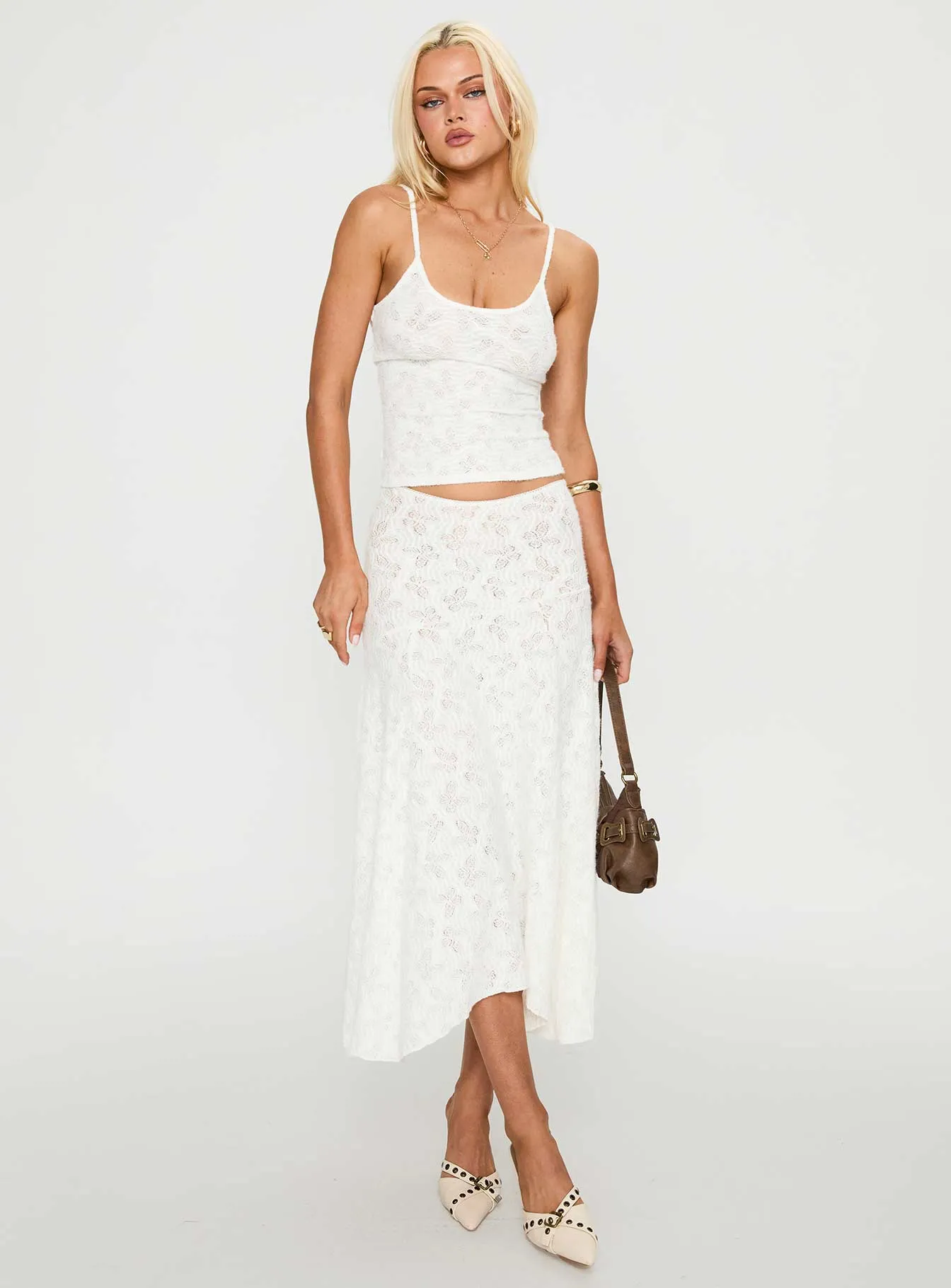 Tidal Midi Skirt Foam Beach Day Fresh Look