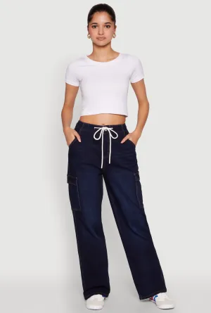 WAX High Waisted Cargo Jeans Day Ready Wear It All