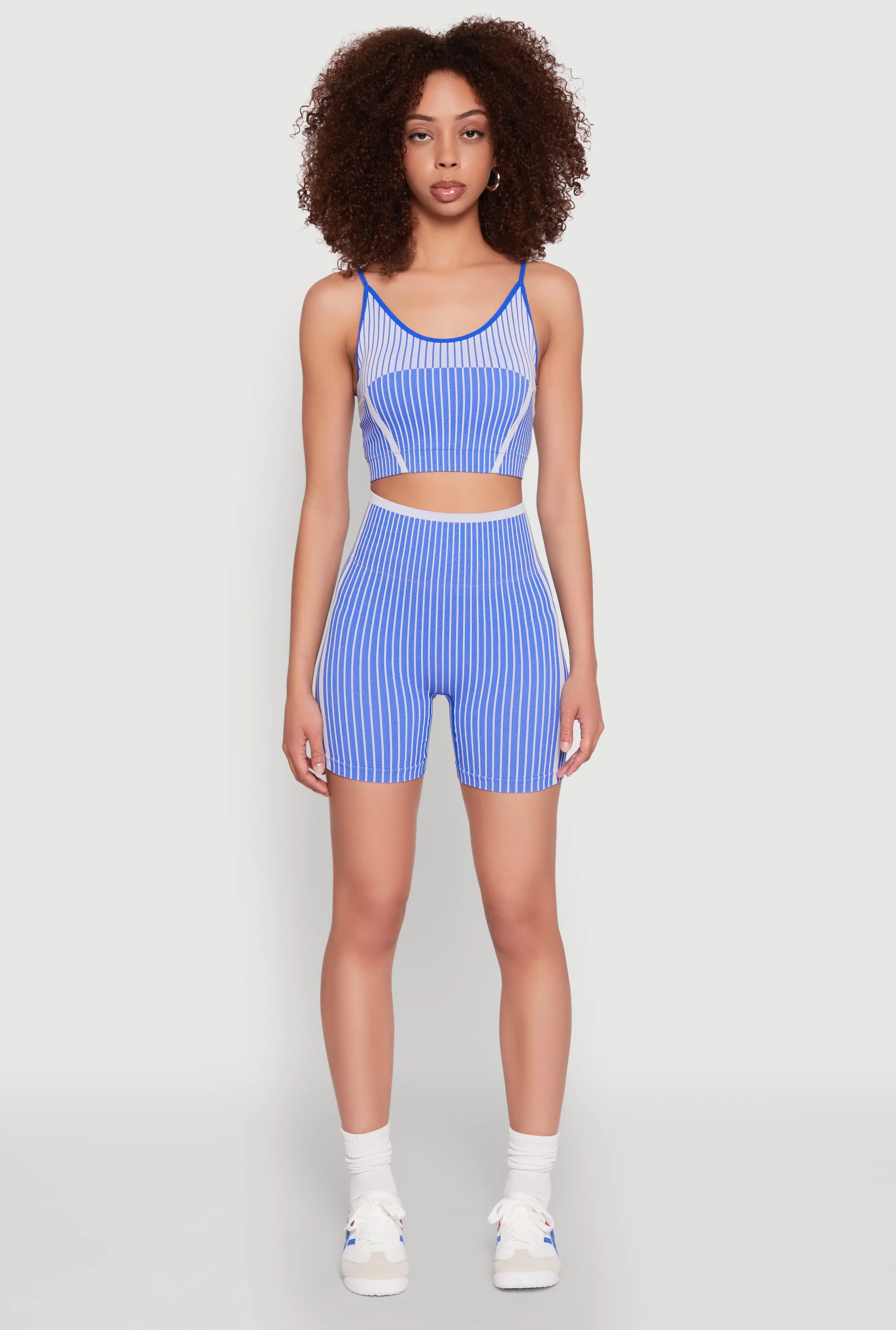 Seamless Color Block Striped Cropped Cami Sensor - Equipped low altitude operation