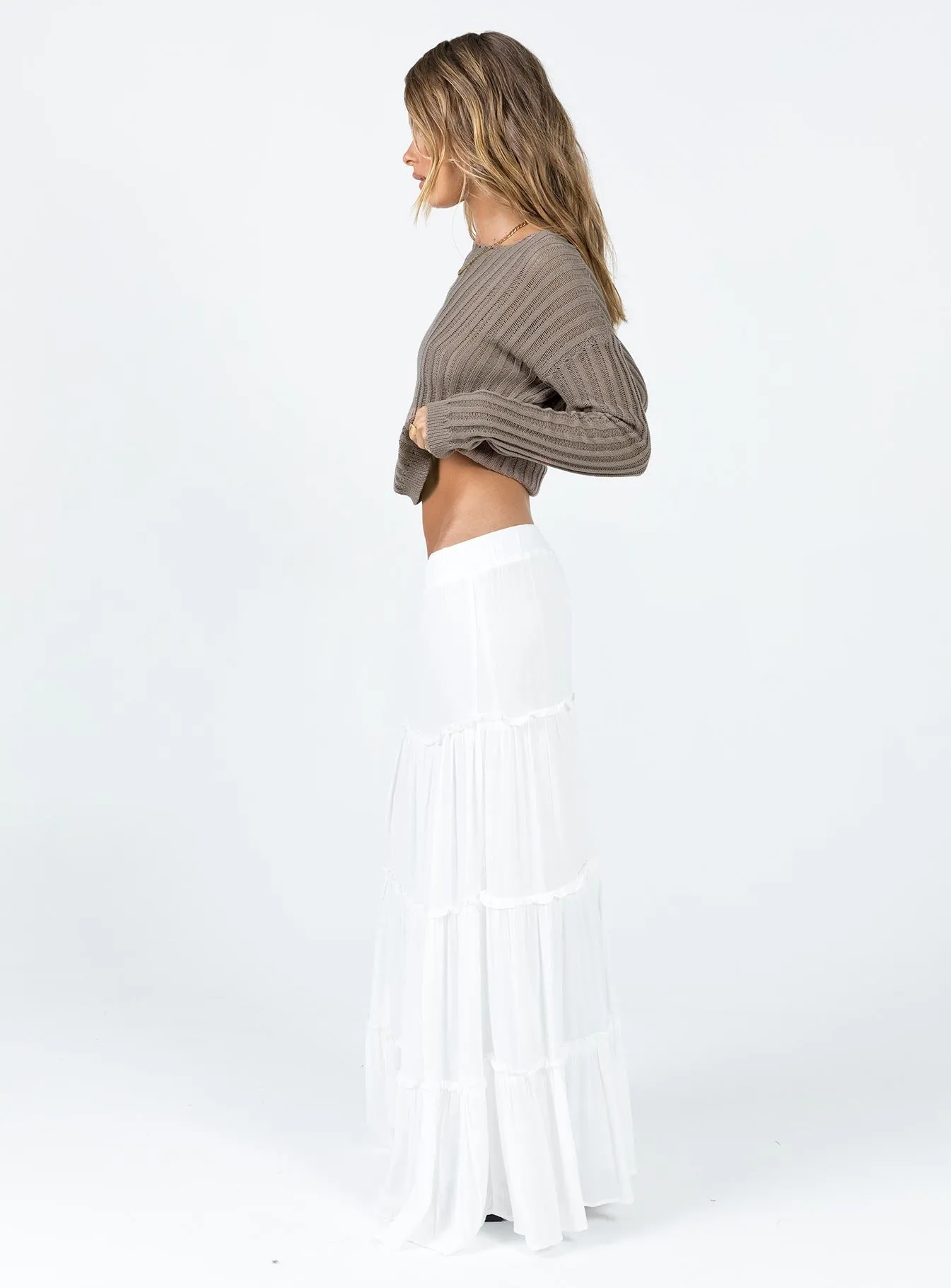 Fashion Mood Miriah Maxi Skirt White Low Impact