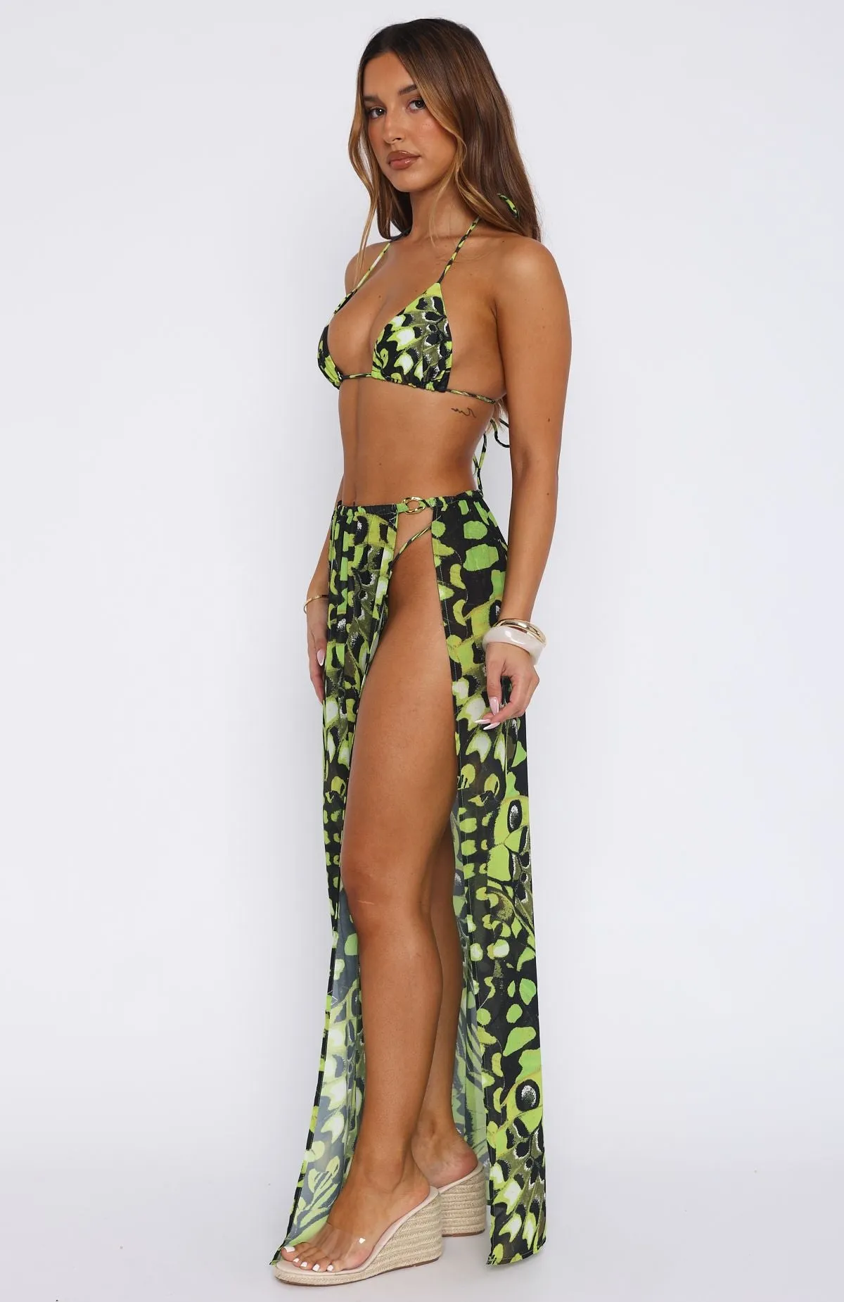 AntibacterialMaterial Style Mood Tropical Life Sarong Lime Whisper