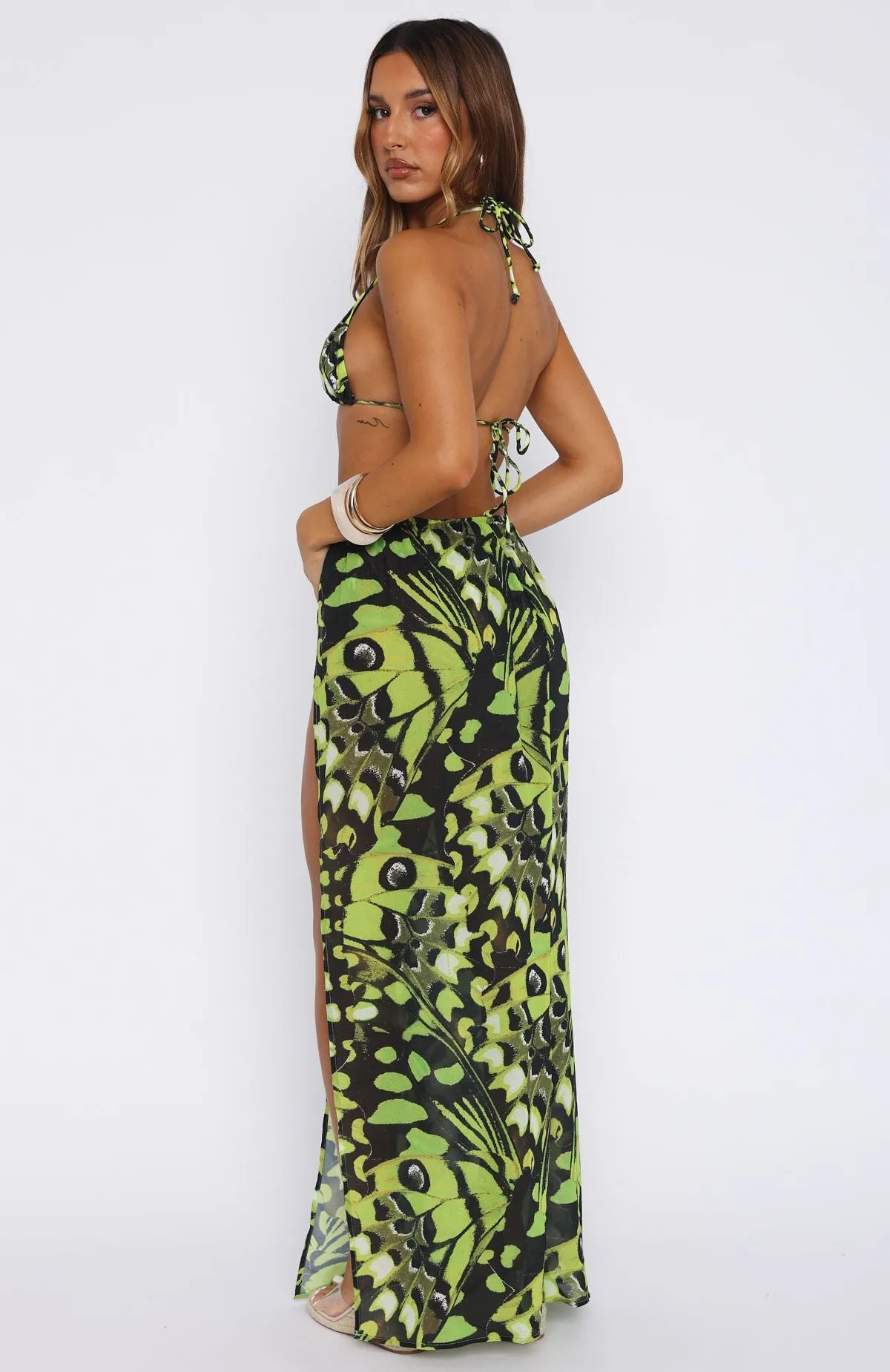 Tropical Life Sarong Lime Whisper Breathable fabric CompressionEnhanced Fit