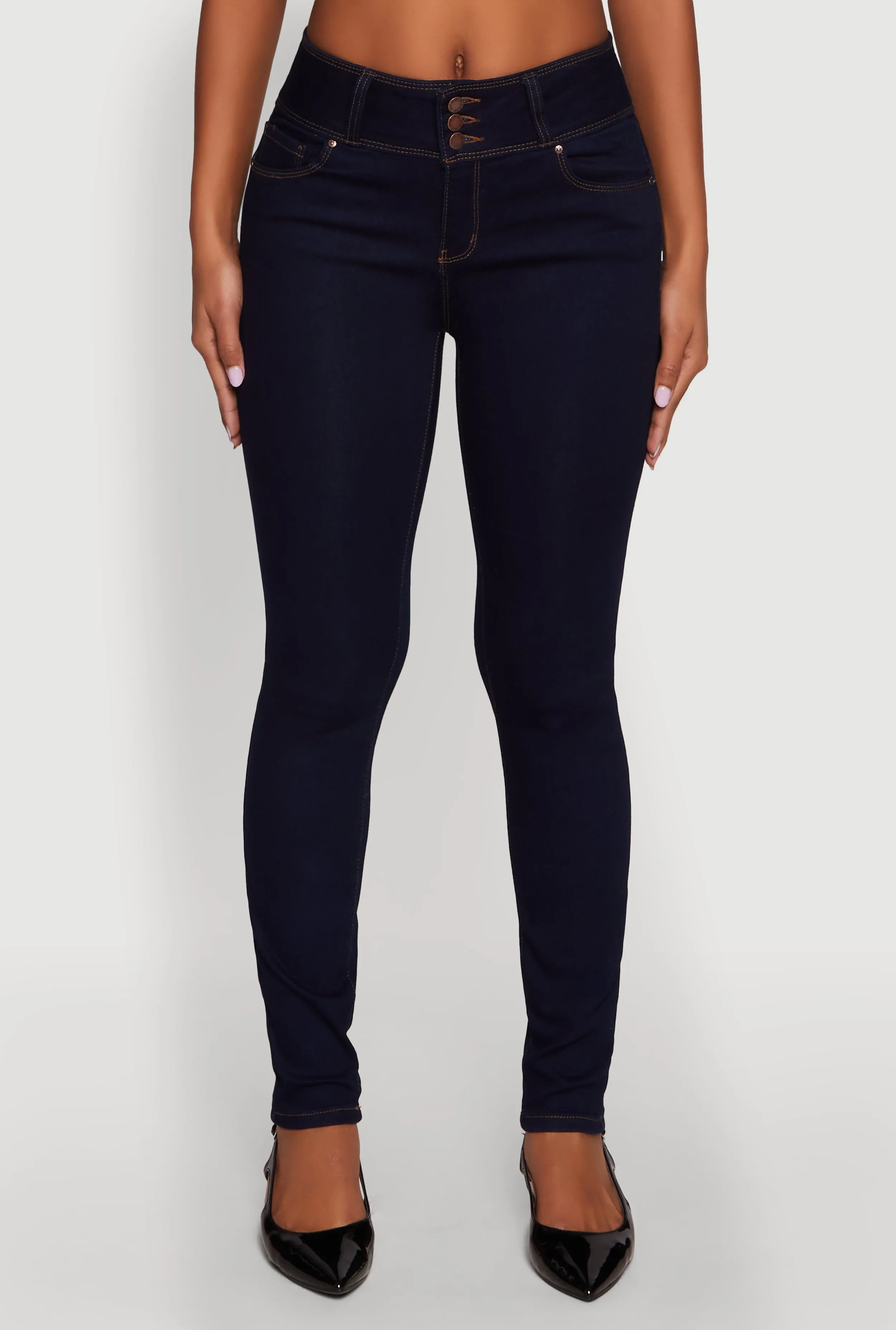 Durable Athlete Fit Travel Outfit WAX High Waisted Push Up Skinny Jeans