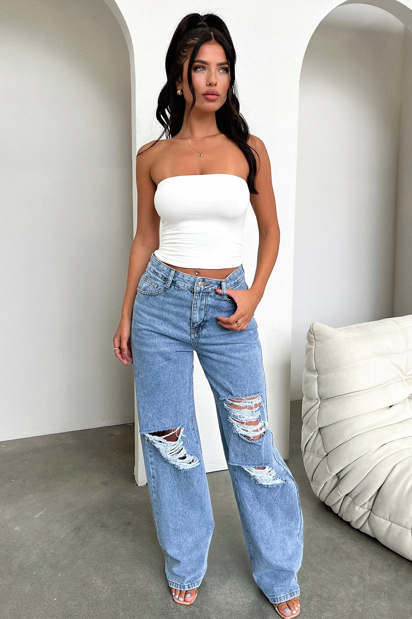 Zeder Jeans - Blue Spring Mood Office Wear Minimalist Spring Mood Affordable