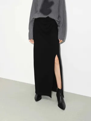 Maxi Side Slit Skirt Subtle Shimmer