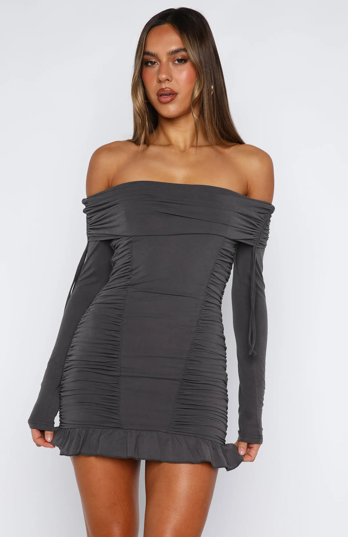 LowProfile Fasteners Diva Code Mini Dress Charcoal