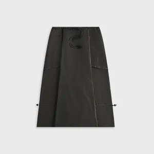 Kith Women Kyo Utility Maxi Skirt - Black Sequined Finish Subtle Detail