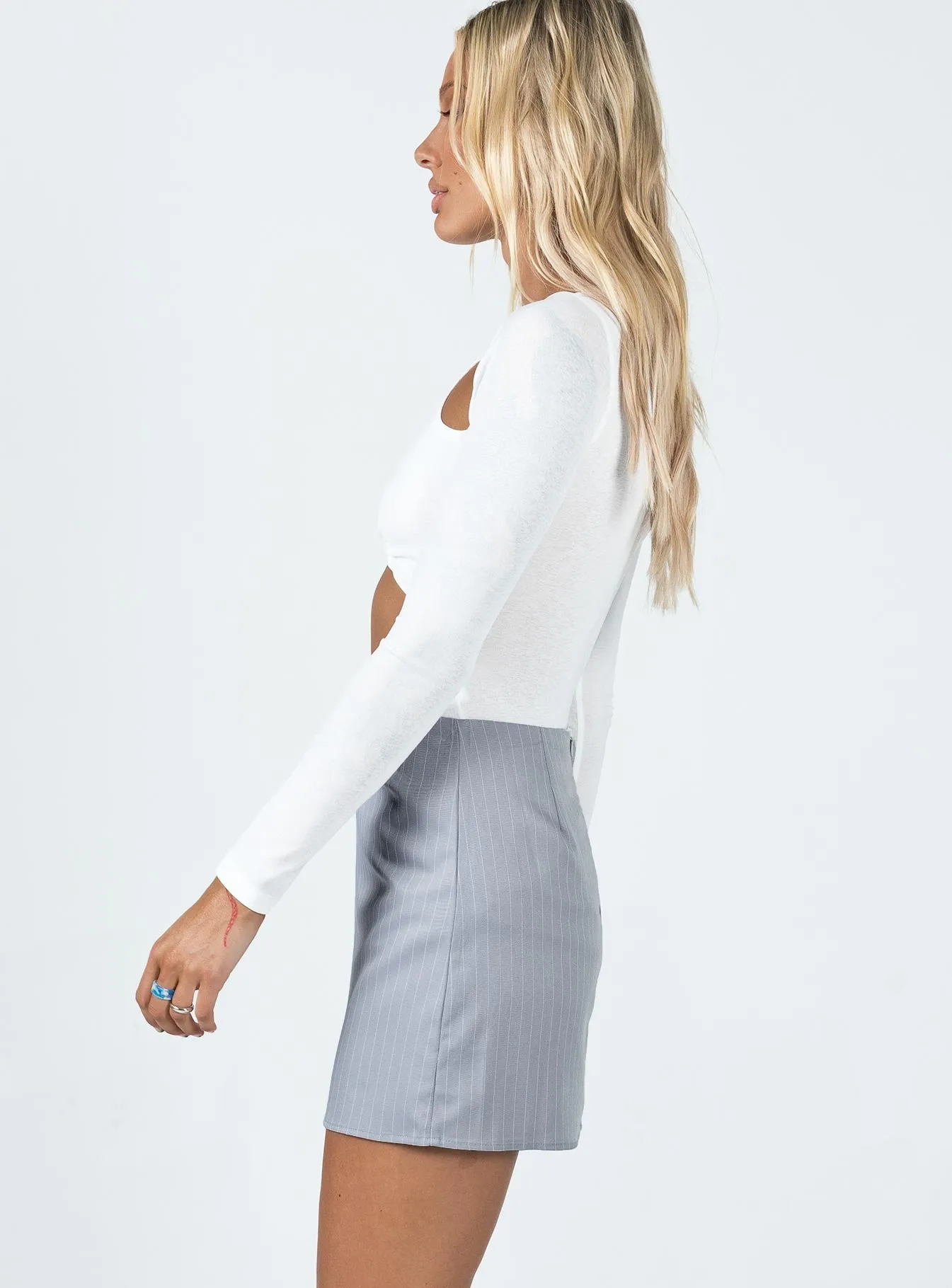 Lula Mini Skirt Grey garden party