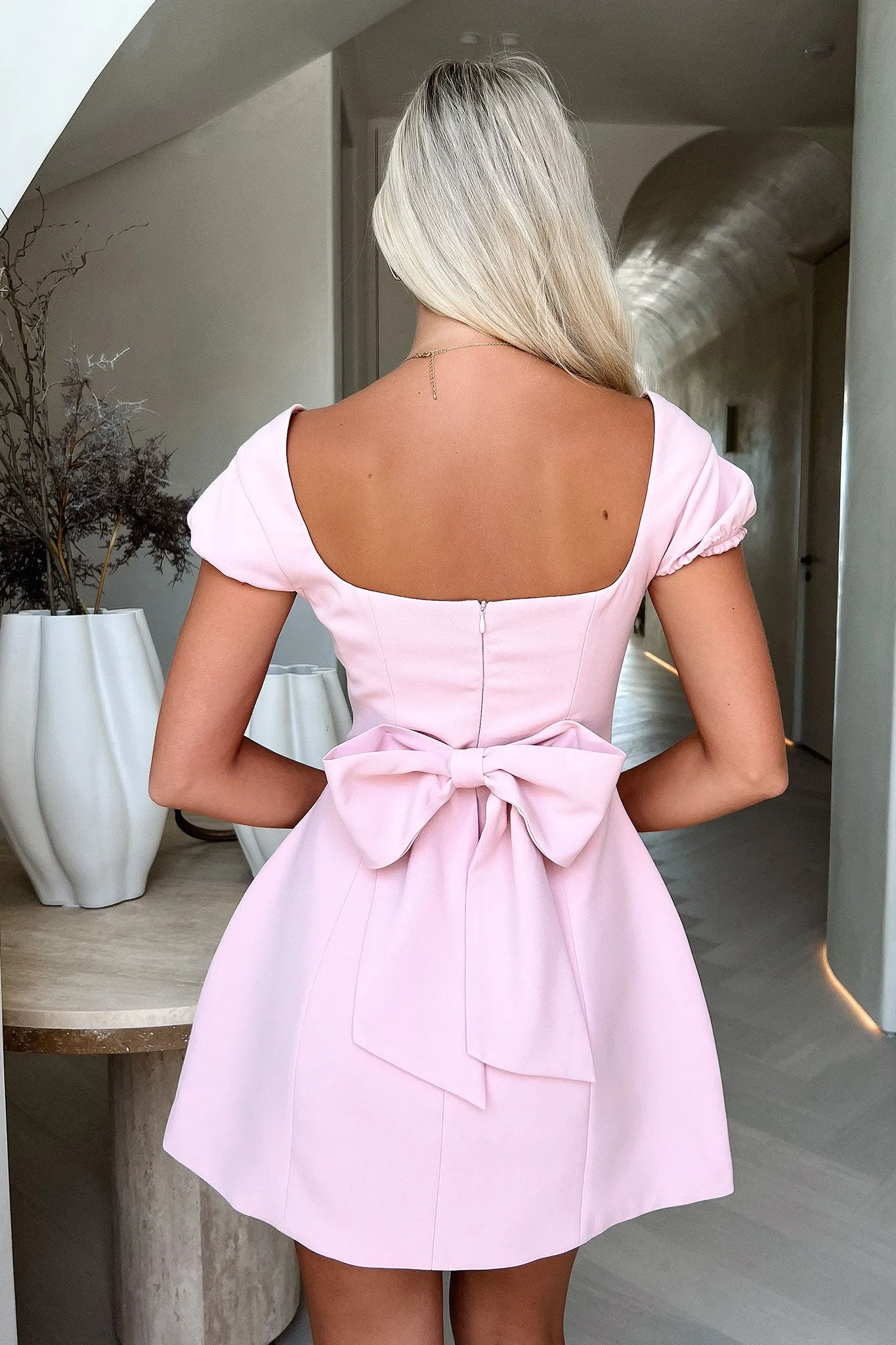 Water Resistant Arlette Mini Dress - Pink
