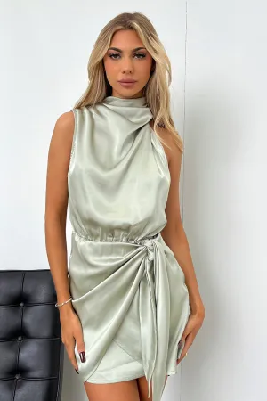 Heat Proof Perfect For Summer Santorini Mini Dress - Sage