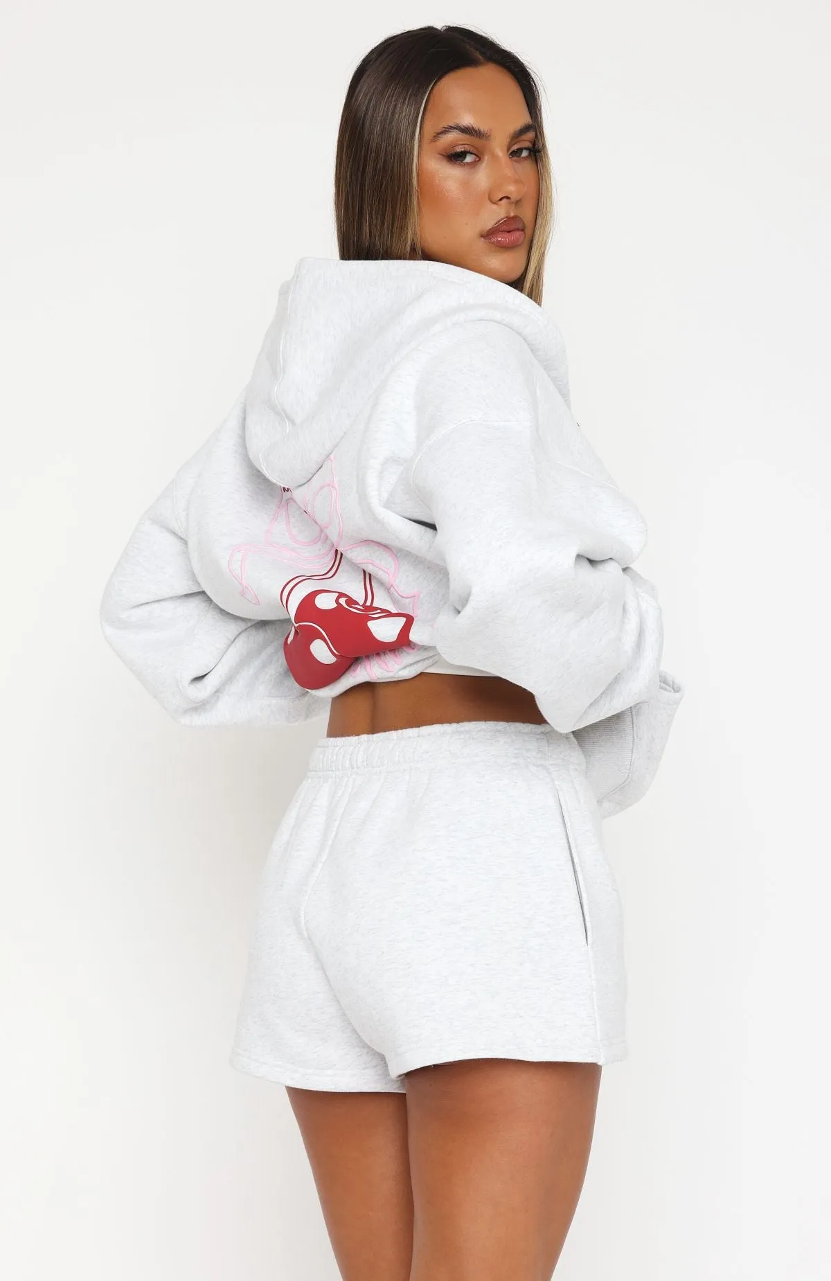 Fell So Hard Lounge Shorts Grey Marle Stretch Fit