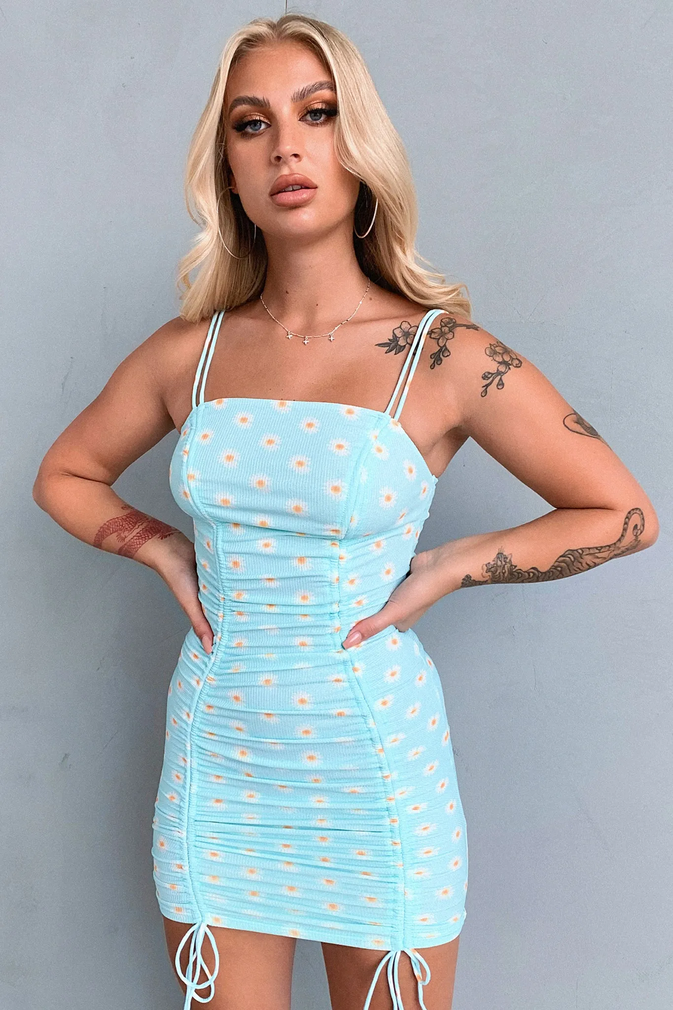 Quick Dry Technology Summah Dress - Blue Floral