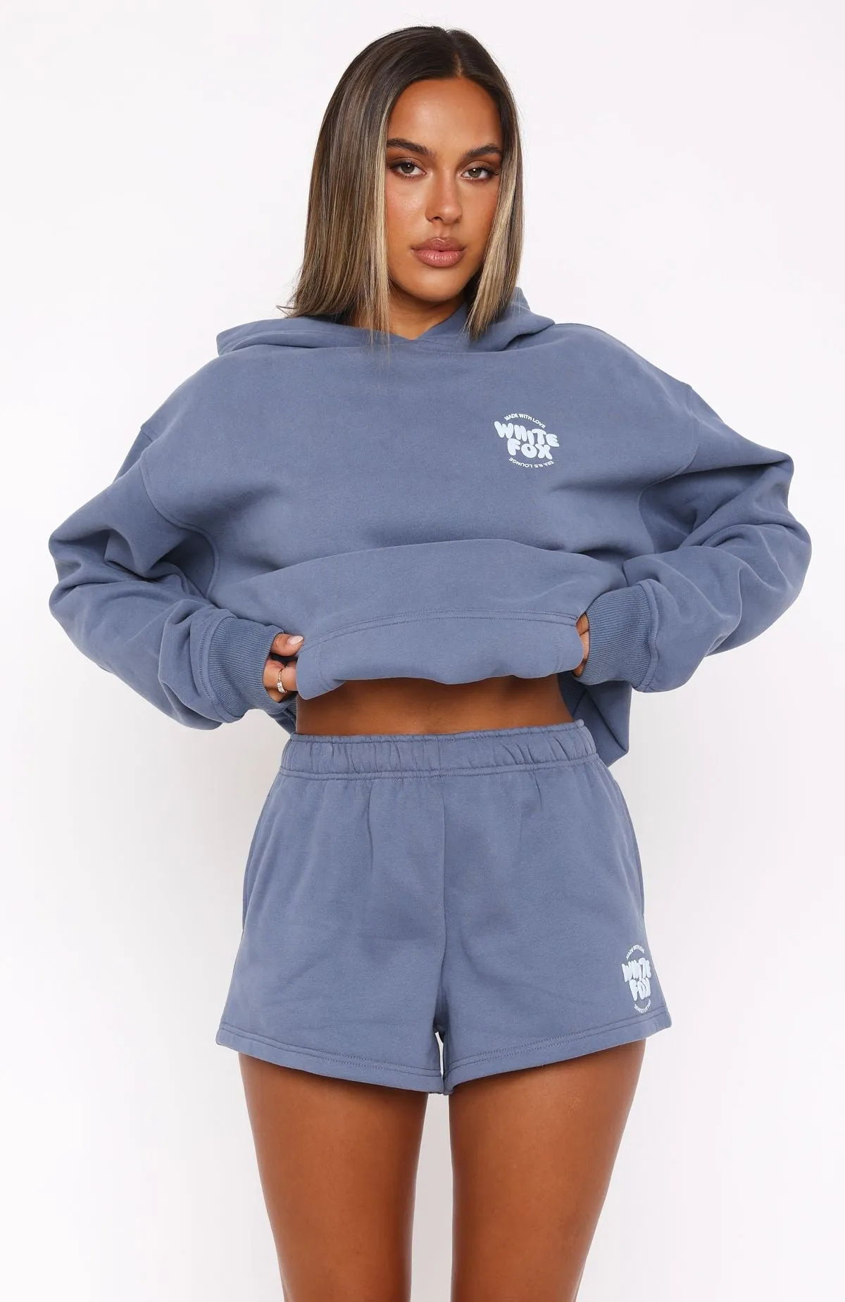 With Love For You Lounge Shorts Ocean mid-rise