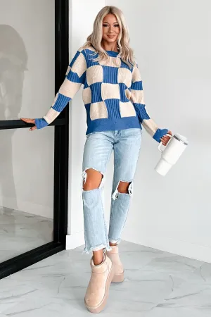 Alaina High Rise Distressed Boyfriend Jeans (Light Denim) Bootcut style