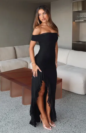 Icon In Motion Strapless Maxi Dress Black Glow Up Clean Fit