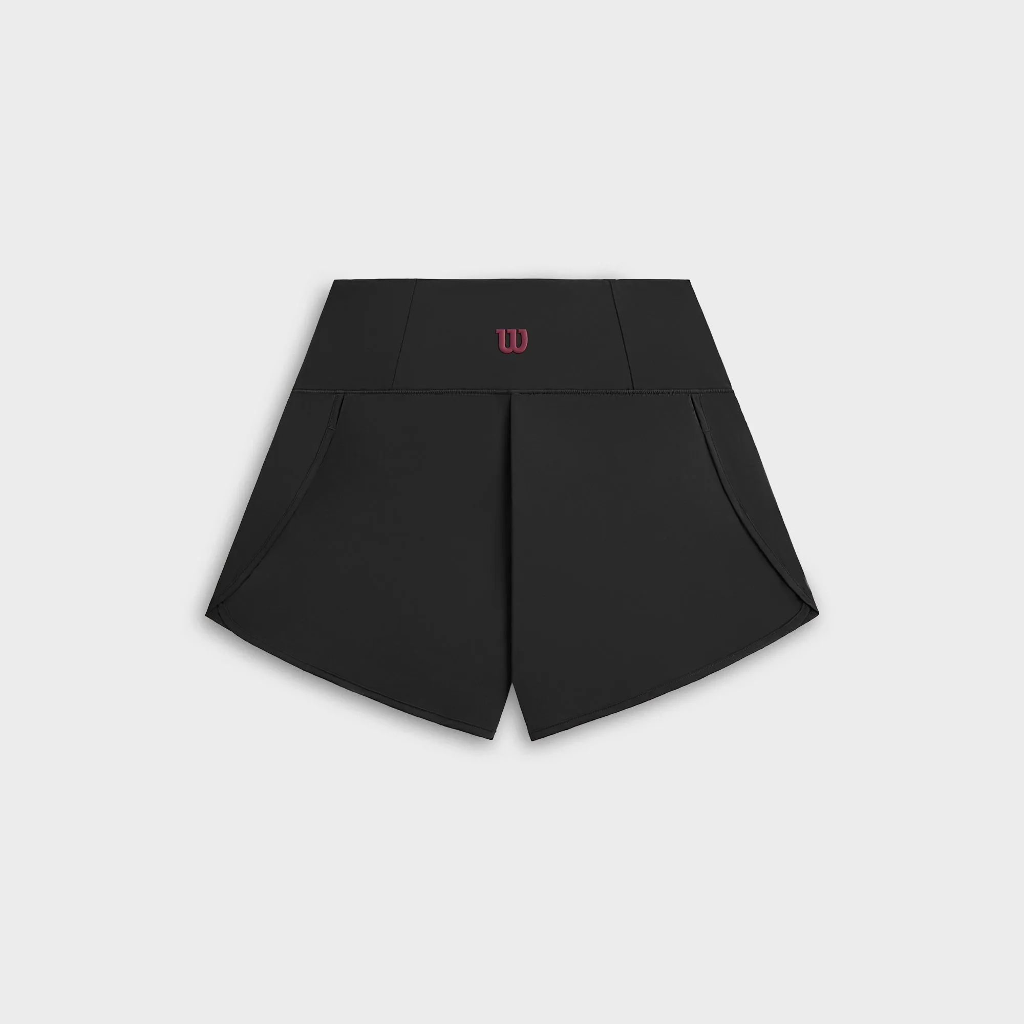 gym kit Smooth Flatlock Seams Kith Ivy for Wilson Women's Lined Split Court Short - Black