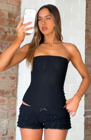 Tell Me A Secret Mini Shorts Black Machine-washable