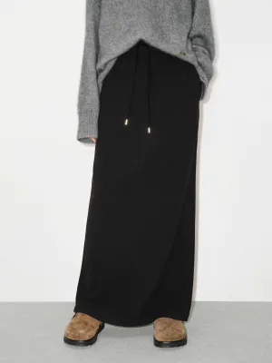 Drawstring Straight Maxi Skirt Curve Friendly Moisture wicking