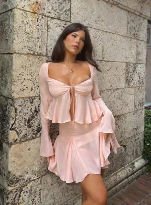 Godet Mini Skirt Pink Non Restrictive