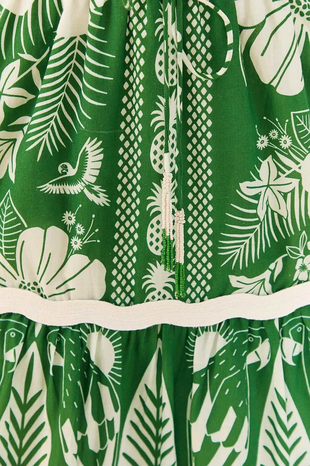 Waist Defining Off-White Macaw Elegance Maxi Skirt