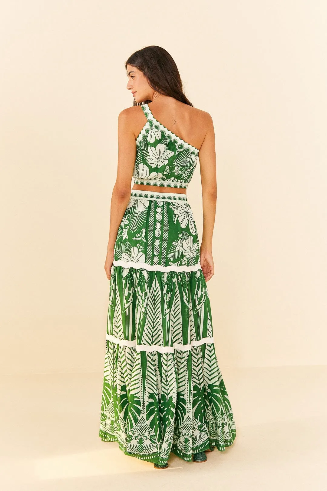 All Day Polished Touch Off-White Macaw Elegance Maxi Skirt