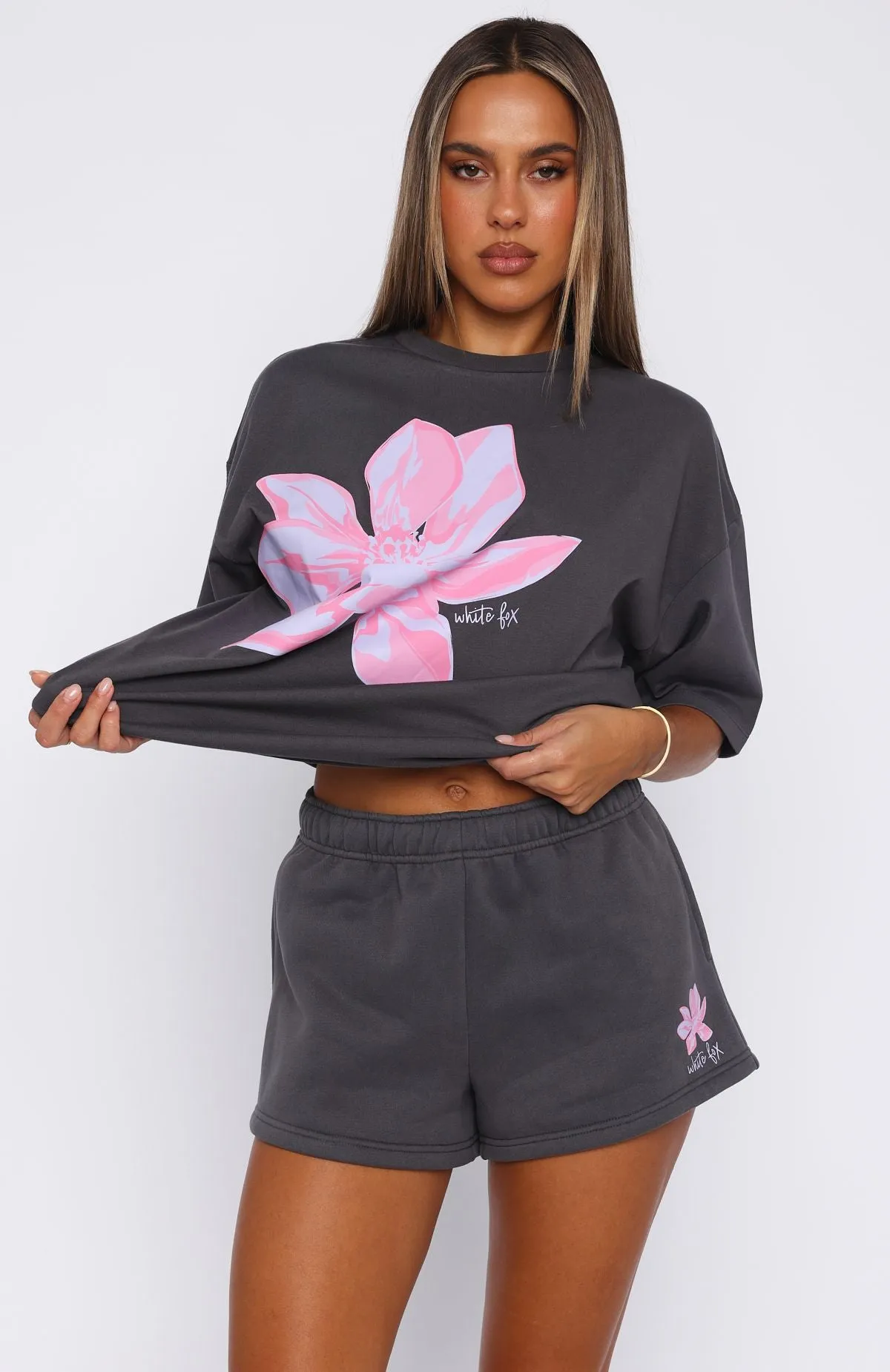 anti static coating Pick You A Flower Lounge Shorts Volcanic