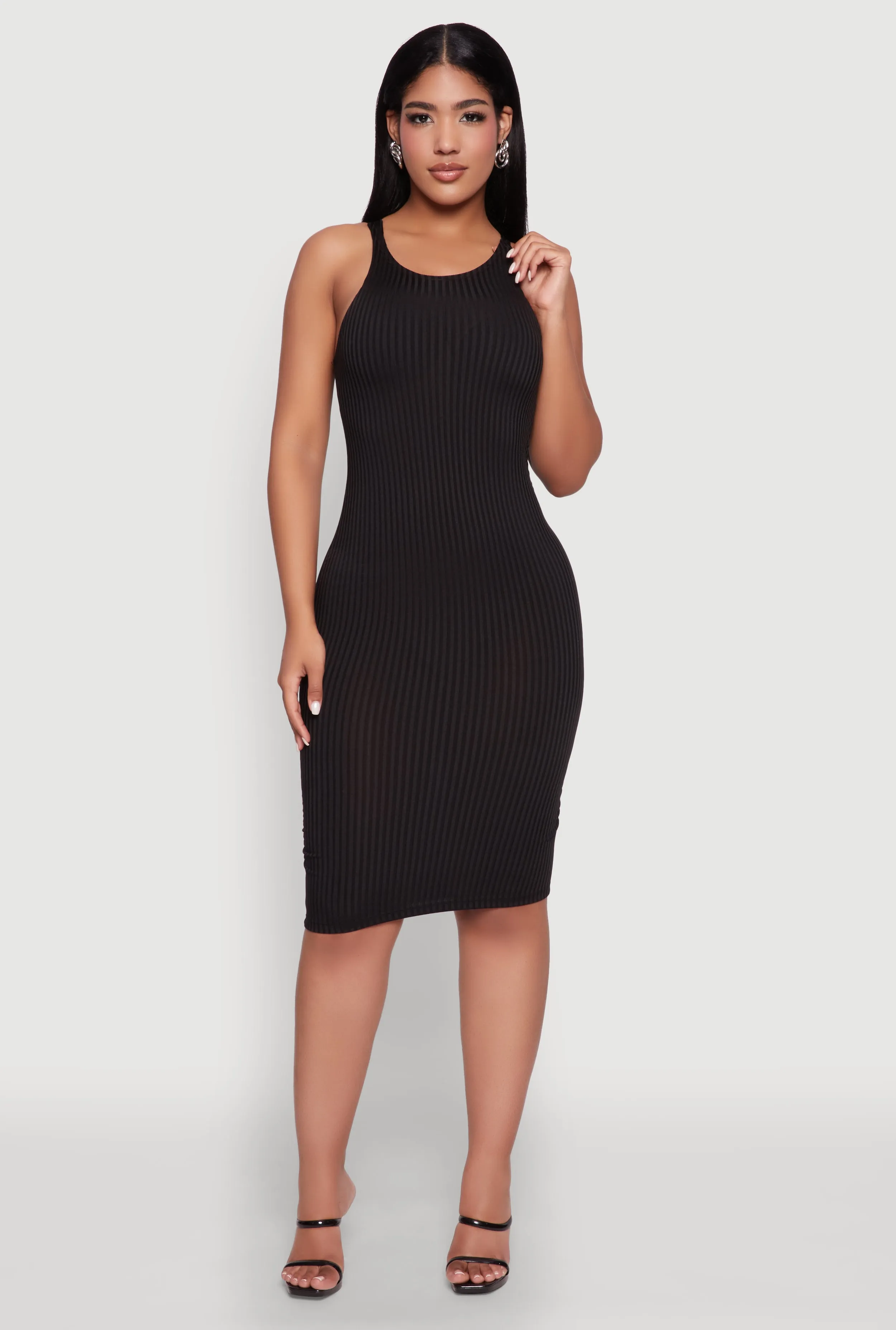 Rib Knit Tank Midi Dress Perfect holiday dress Plus Fit