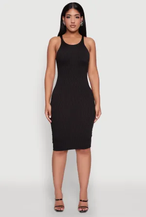 Elegant semi-formal gown Rib Knit Tank Midi Dress