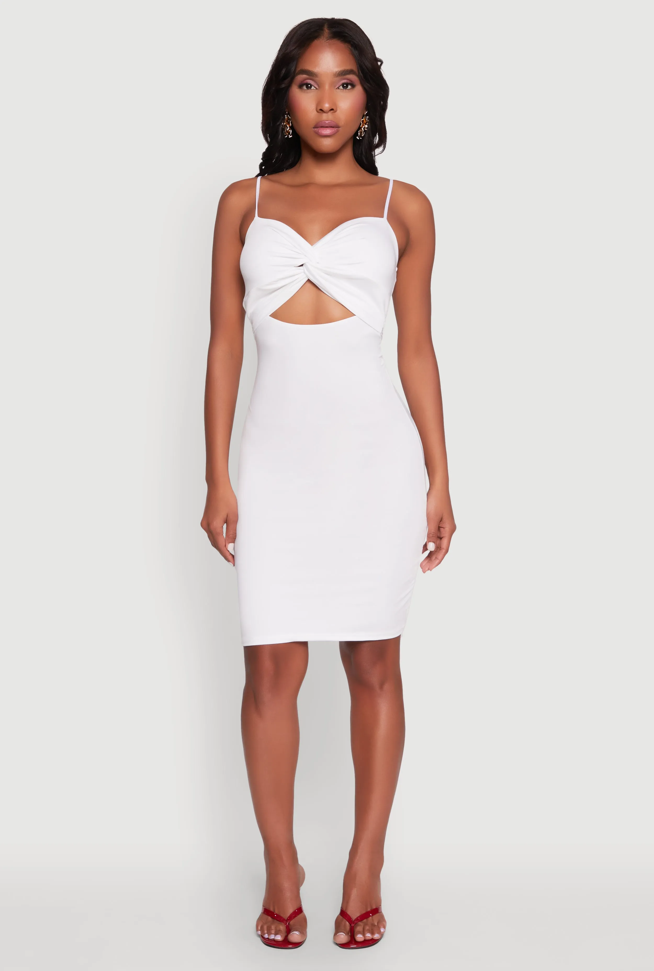 Twist Front Cut Out Dress Timeless Fashion