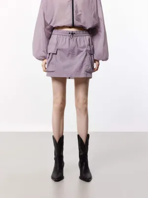 Drawstring Detail Pocket Skirt Relaxed Look Tonal Look
