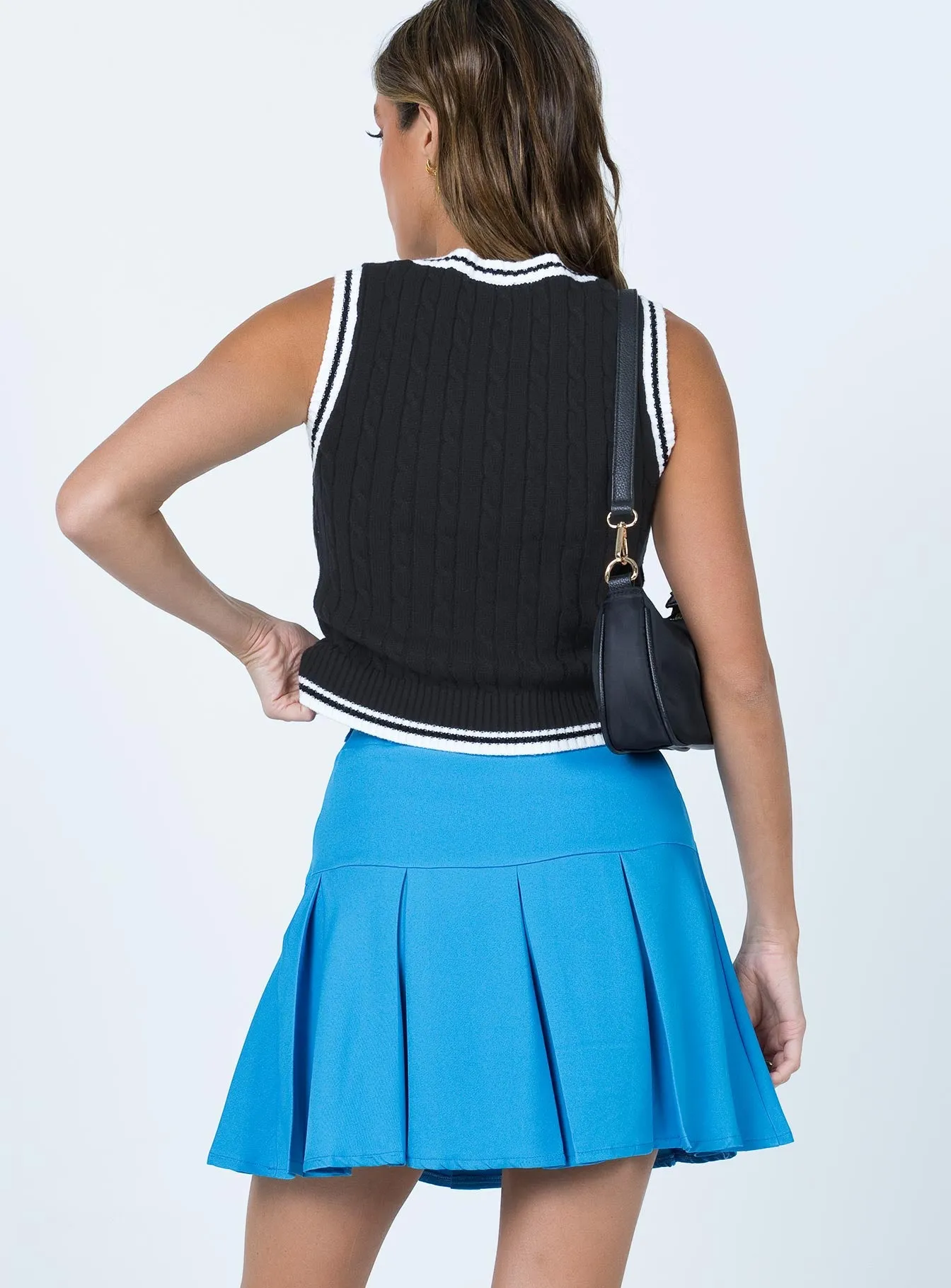 Aidy Mini Pleat Skirt Blue Craftsmanship Focus Everyday Comfort
