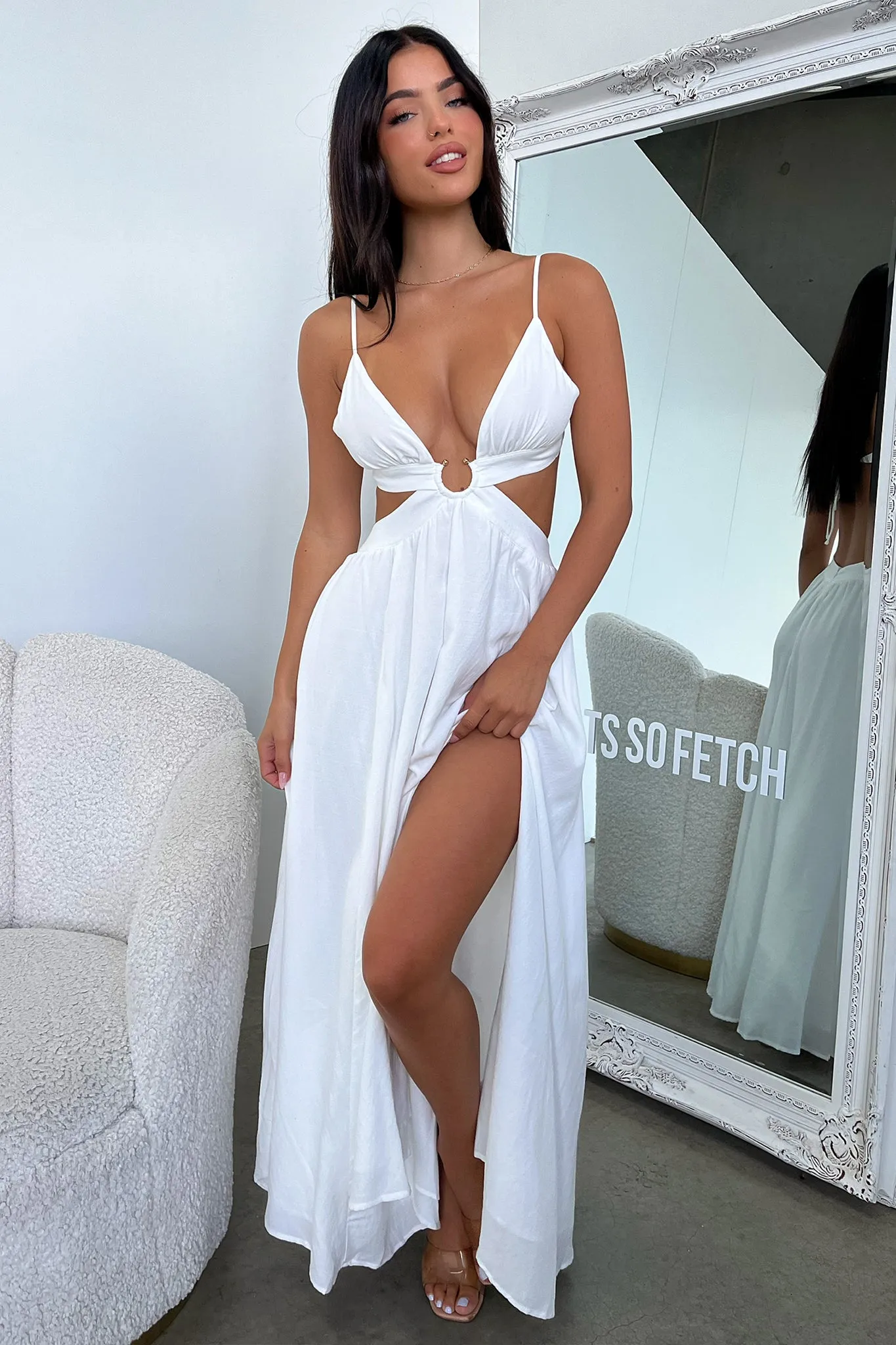 Ombre Shade Kritika Maxi Dress - White