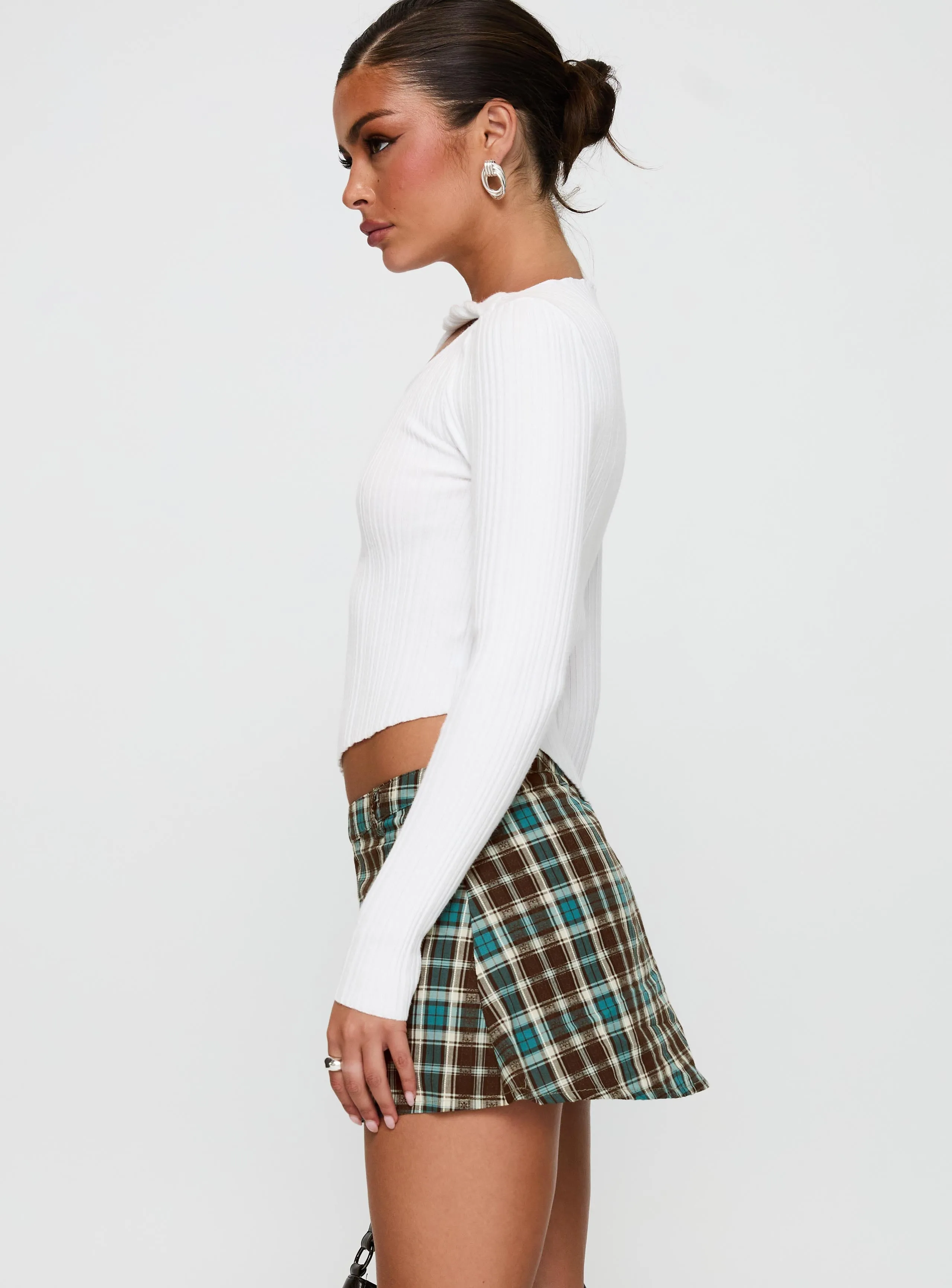 Waist Defining Fresh Look Cannon Skort Blue Multi