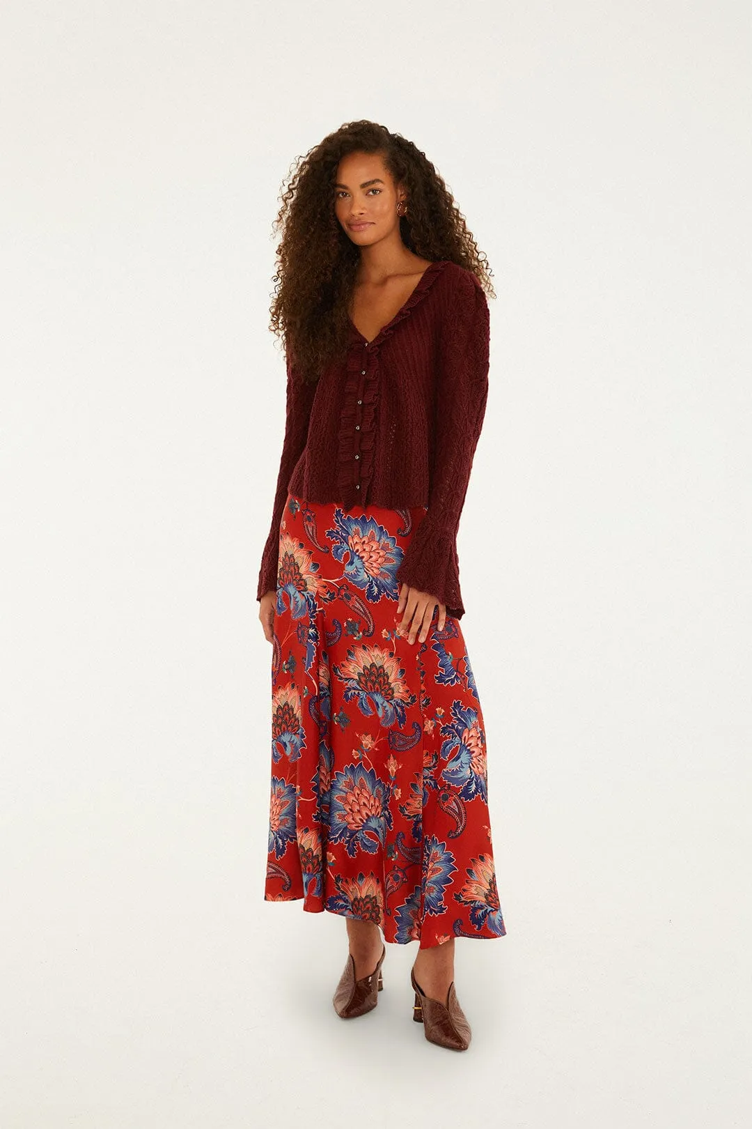 Red Luang LENZING? Maxi Skirt Cruise Attire