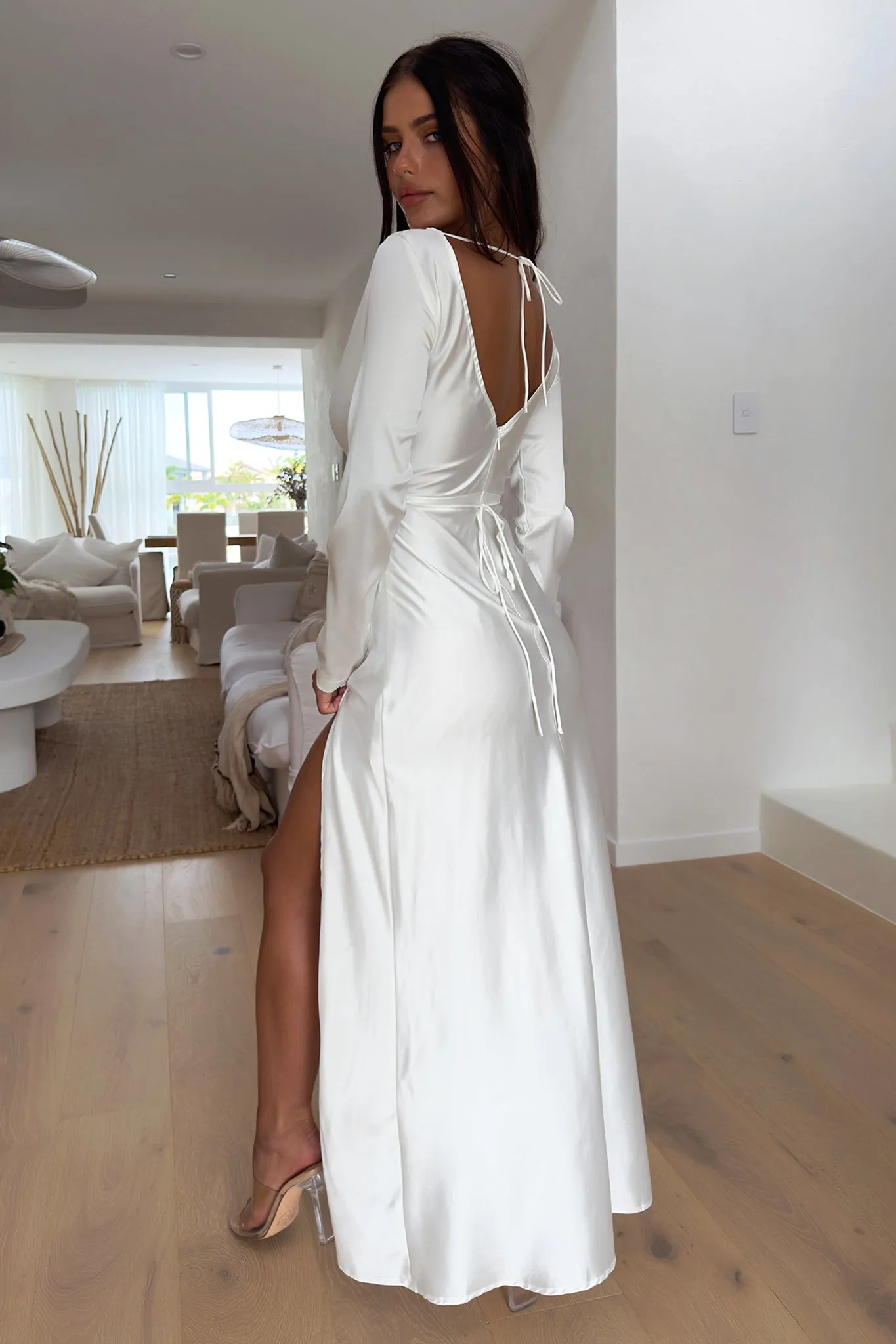 Perrie Maxi Dress - White White Pure Twill Glow
