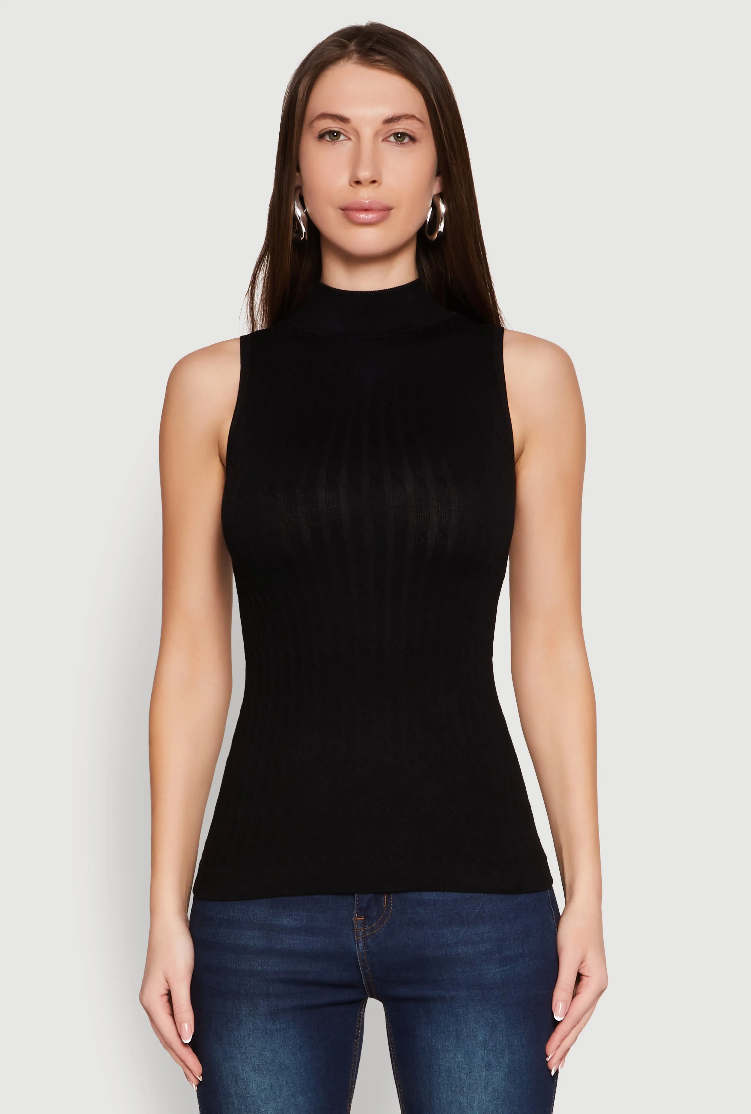 Concealable Seamless Mock Neck Tank Top