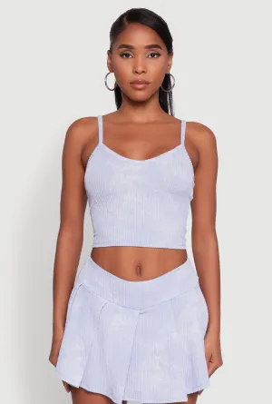 Odor Control Nanotechnology Trendy Acid Wash V Neck Cropped Cami