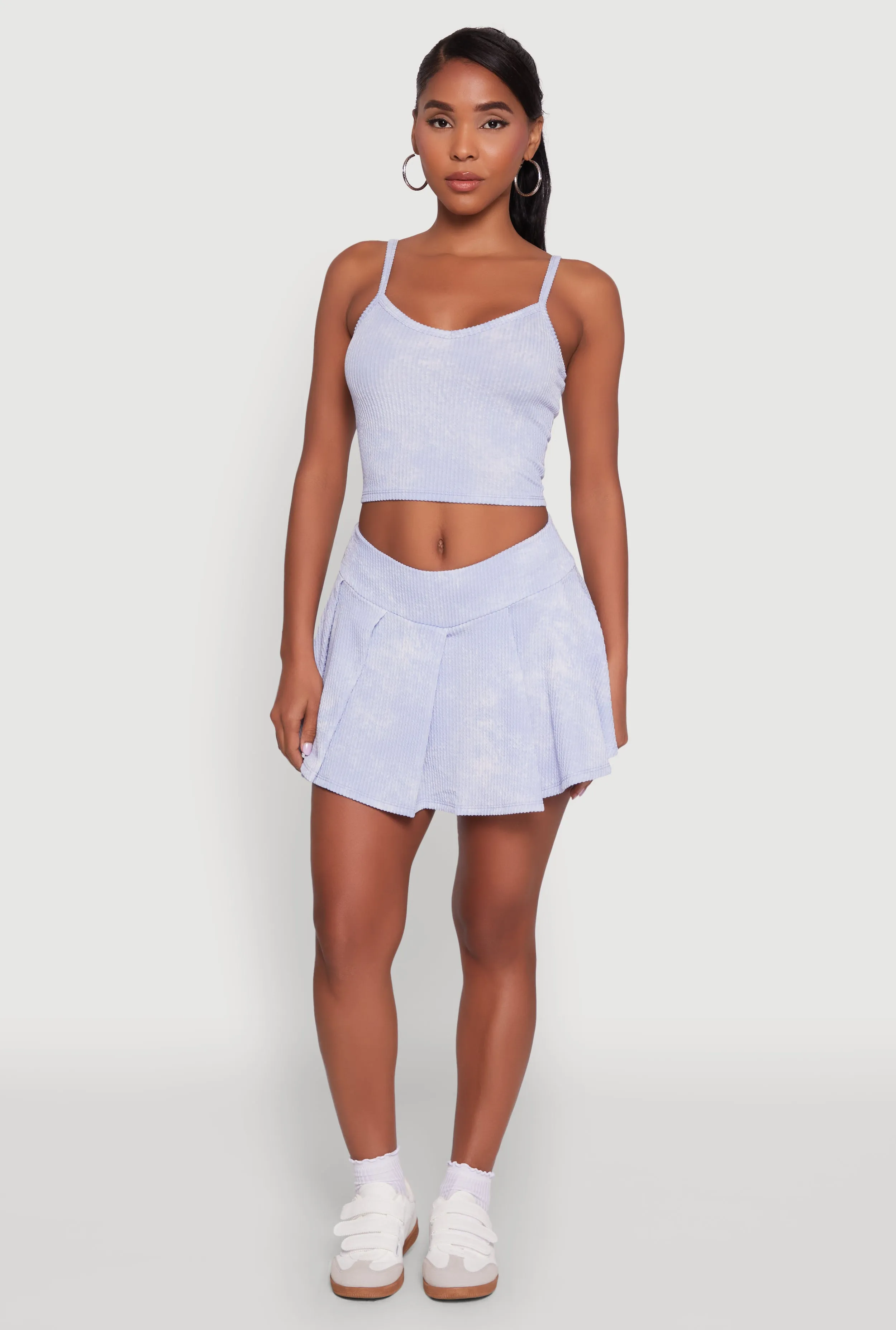 Luxury Trendy Acid Wash V Neck Cropped Cami