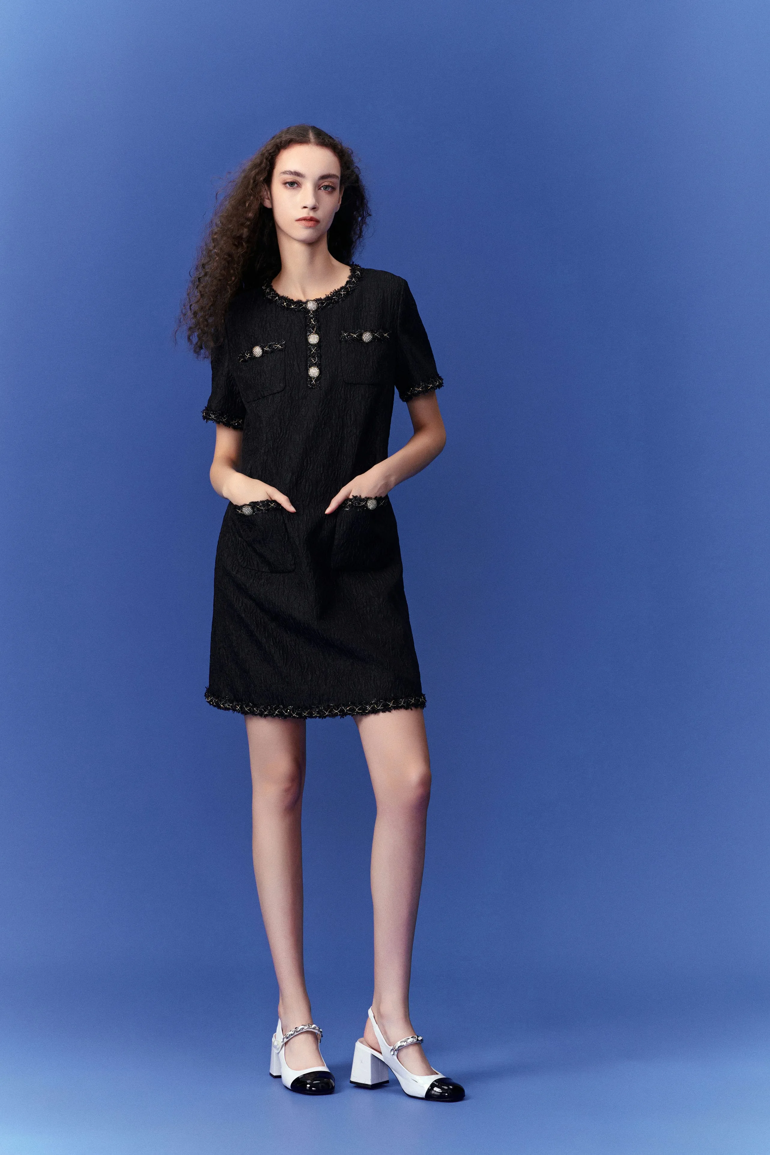 Planet Care Compact Packable Design Embossed-pattern Dress